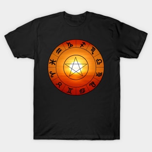 Sun and Zodiac sign - graphic T-Shirt